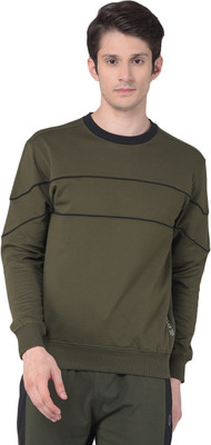 Dollar Full Sleeve Striped Men Sweatshirt