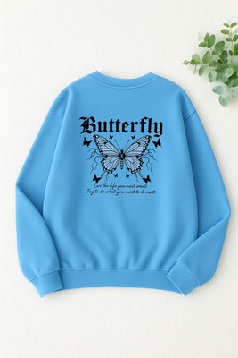 BLUE MOTH Full Sleeve Graphic Print Men & Women Sweatshirt