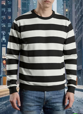 Lripsome Full Sleeve Striped Men Sweatshirt