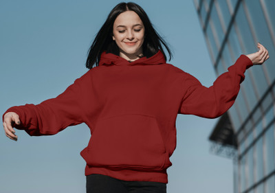 EZCLOTHING Full Sleeve Solid Women Sweatshirt