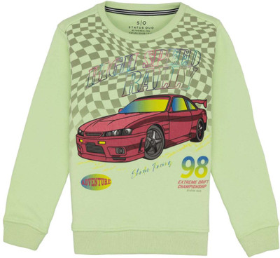Status Quo Full Sleeve Solid Boys Sweatshirt