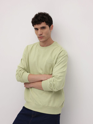 Roadster Full Sleeve Solid Men Sweatshirt