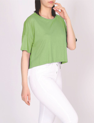 Avsenterprisess Short Sleeve Solid Women Sweatshirt