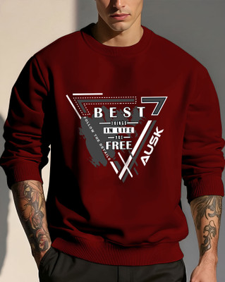 AUSK Full Sleeve Printed Men Sweatshirt