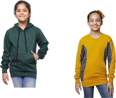 MTI FASHIONS Full Sleeve Solid Girls Sweatshirt