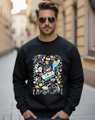 AOOSH Full Sleeve Graphic Print Men Sweatshirt