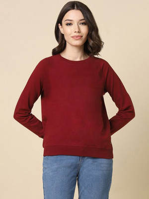 Bokaro Full Sleeve Solid Women Sweatshirt