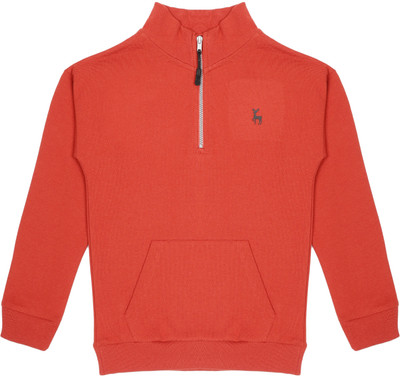 Plum Tree Full Sleeve Solid Boys Sweatshirt