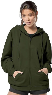 FUNKY MONKEY Full Sleeve Solid Women Sweatshirt