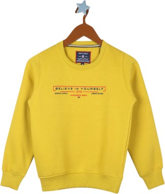 MONTE CARLO Full Sleeve Printed Boys Sweatshirt