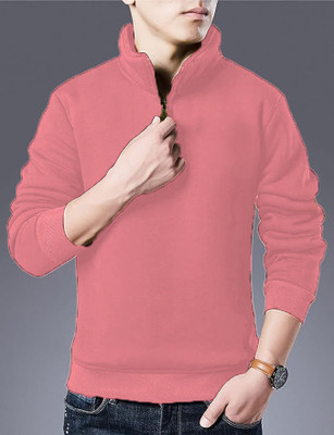 Parona 3/4th Sleeve Solid Men Sweatshirt