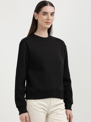 Tdoc Full Sleeve Solid Women Sweatshirt