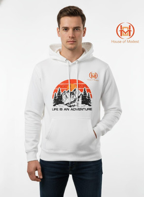 HouseOfModest Full Sleeve Graphic Print, Solid Men Sweatshirt