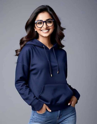 Pwexz Full Sleeve Solid Women Sweatshirt