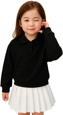 JC JUMMY COUTURE Full Sleeve Self Design Girls Sweatshirt