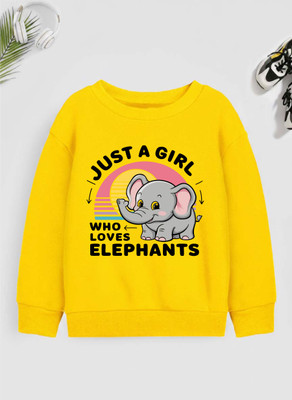JONIMONI Full Sleeve Self Design Girls Reversible Sweatshirt