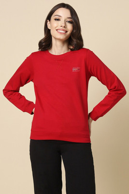 Allen Solly Full Sleeve Solid Women Sweatshirt