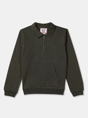 R&B Full Sleeve Solid Boys Sweatshirt
