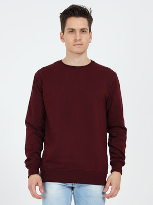 PicPok Trend Full Sleeve Solid Men Sweatshirt