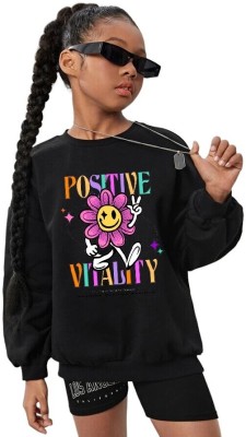 Tabadtod Full Sleeve Graphic Print Baby Girls Sweatshirt