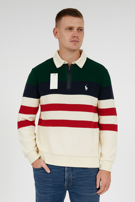 TEESMATTER Full Sleeve Striped Men Sweatshirt