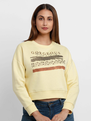 Status Quo Full Sleeve Solid Women Sweatshirt