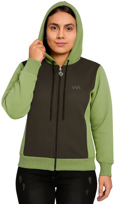 Revlup Full Sleeve Color Block Women Sweatshirt
