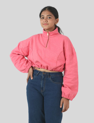 Tweeny Mini Full Sleeve Solid Girls Sweatshirt