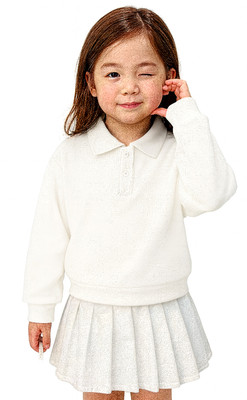 JC JUMMY COUTURE Full Sleeve Self Design Girls Sweatshirt