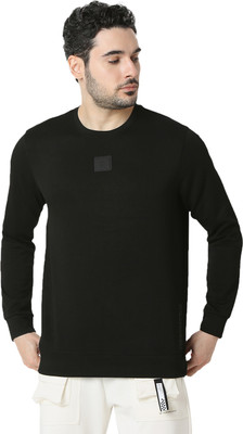 Spykar Full Sleeve Solid Men Sweatshirt