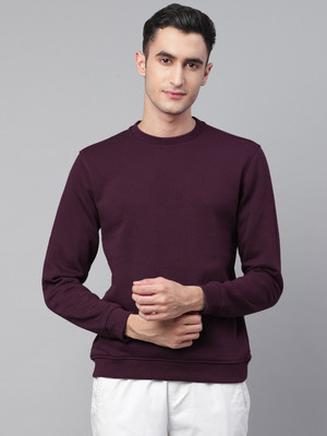Datalact Full Sleeve Solid Men Sweatshirt