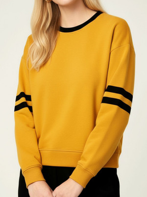 MANIAC Full Sleeve Solid Women Sweatshirt