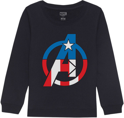 Marvel by Wear Your Mind Full Sleeve Graphic Print Boys & Girls Sweatshirt