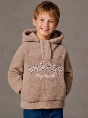 Cherry Crumble Full Sleeve Self Design Boys & Girls Sweatshirt