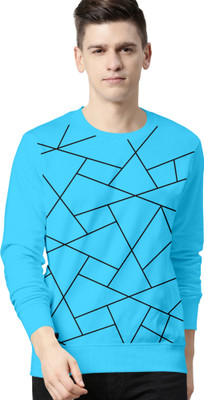 Triptee Full Sleeve Geometric Print Men Sweatshirt