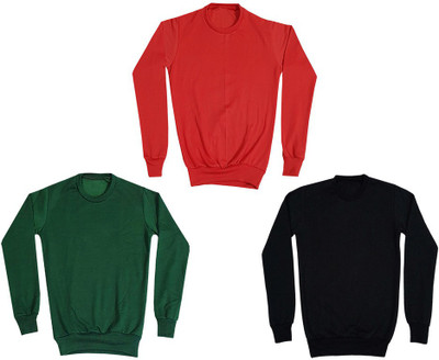 IndiWeaves Full Sleeve Solid Boys Sweatshirt
