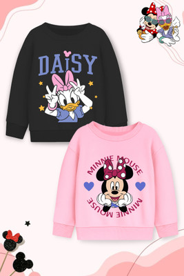 DISNEY BY MISS & CHIEF Full Sleeve Graphic Print Girls Sweatshirt