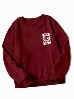 HK CREATION Full Sleeve Graphic Print Men Sweatshirt