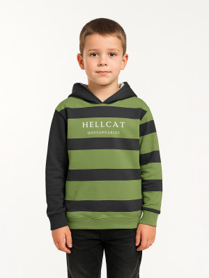 Hellcat Full Sleeve Color Block Boys Sweatshirt