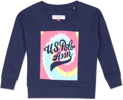 U.S. POLO ASSN. Full Sleeve Printed Baby Girls Sweatshirt