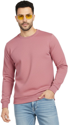 GAINELL Full Sleeve Solid Men Sweatshirt