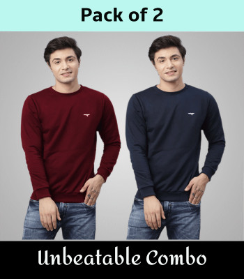Reya Full Sleeve Solid Men Sweatshirt