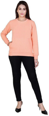 ADIXUS Full Sleeve Solid Women Sweatshirt