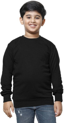 KAYU Full Sleeve Solid Boys Sweatshirt