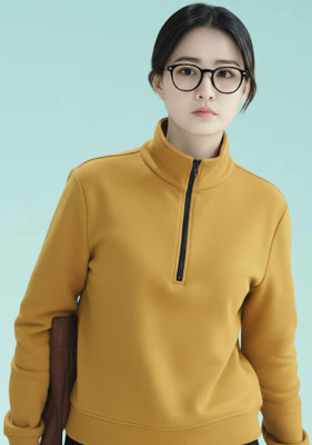 Parona Full Sleeve Solid Women Sweatshirt
