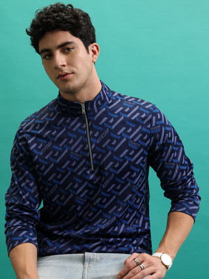 HIGHLANDER Full Sleeve Self Design Men Sweatshirt