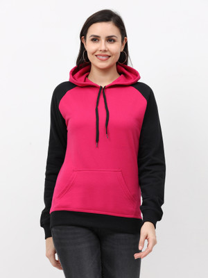 Fleximaa Full Sleeve Color Block Women Sweatshirt