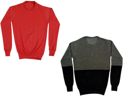 KAVYA Full Sleeve Solid Boys Sweatshirt
