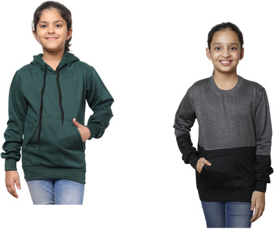 KAYU Full Sleeve Solid Girls Sweatshirt