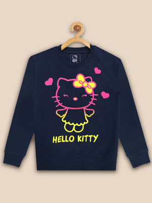 HELLO KITTY Full Sleeve Graphic Print Girls Sweatshirt